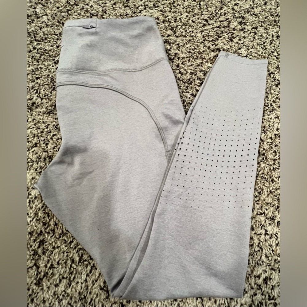 Nike Gray Dri-FIT Athletic Leggings with Perforated Detail - Picture 3 of 7